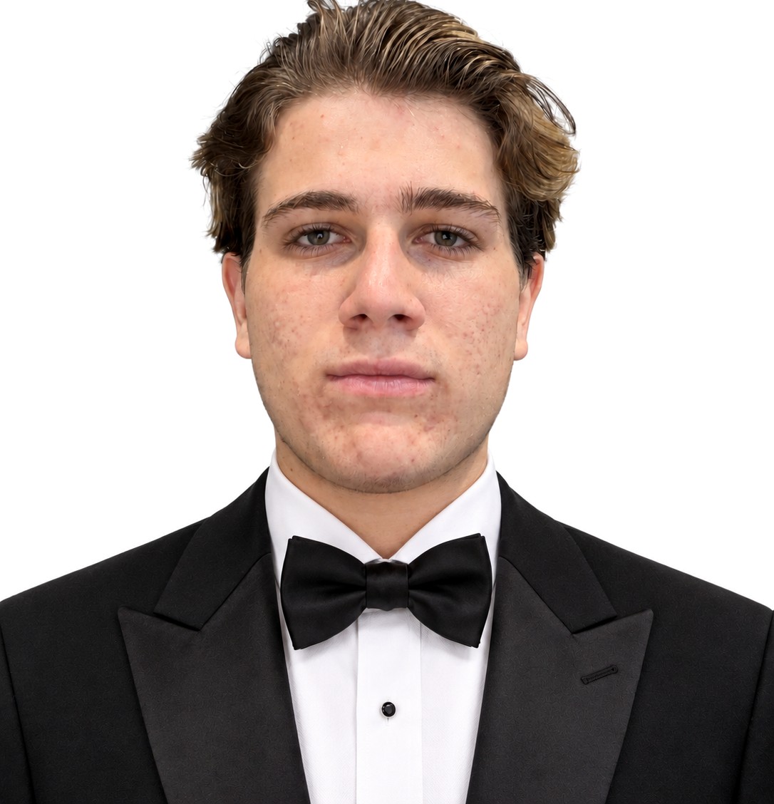 Concept: Luc in a black tuxedo with bow tie