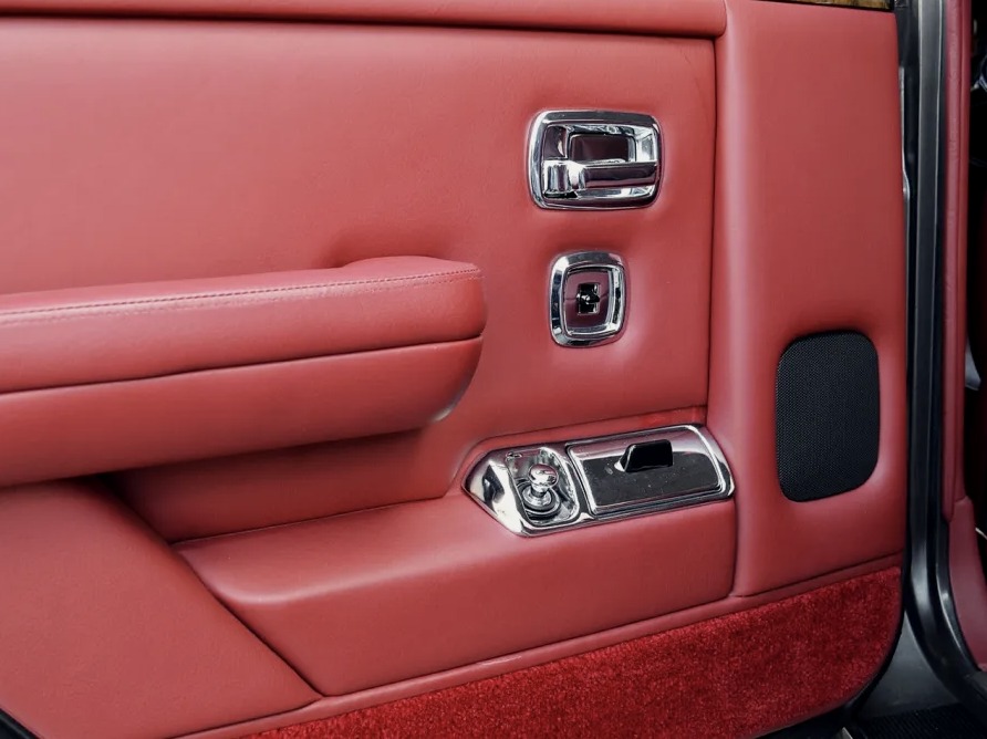 Red leather door panel