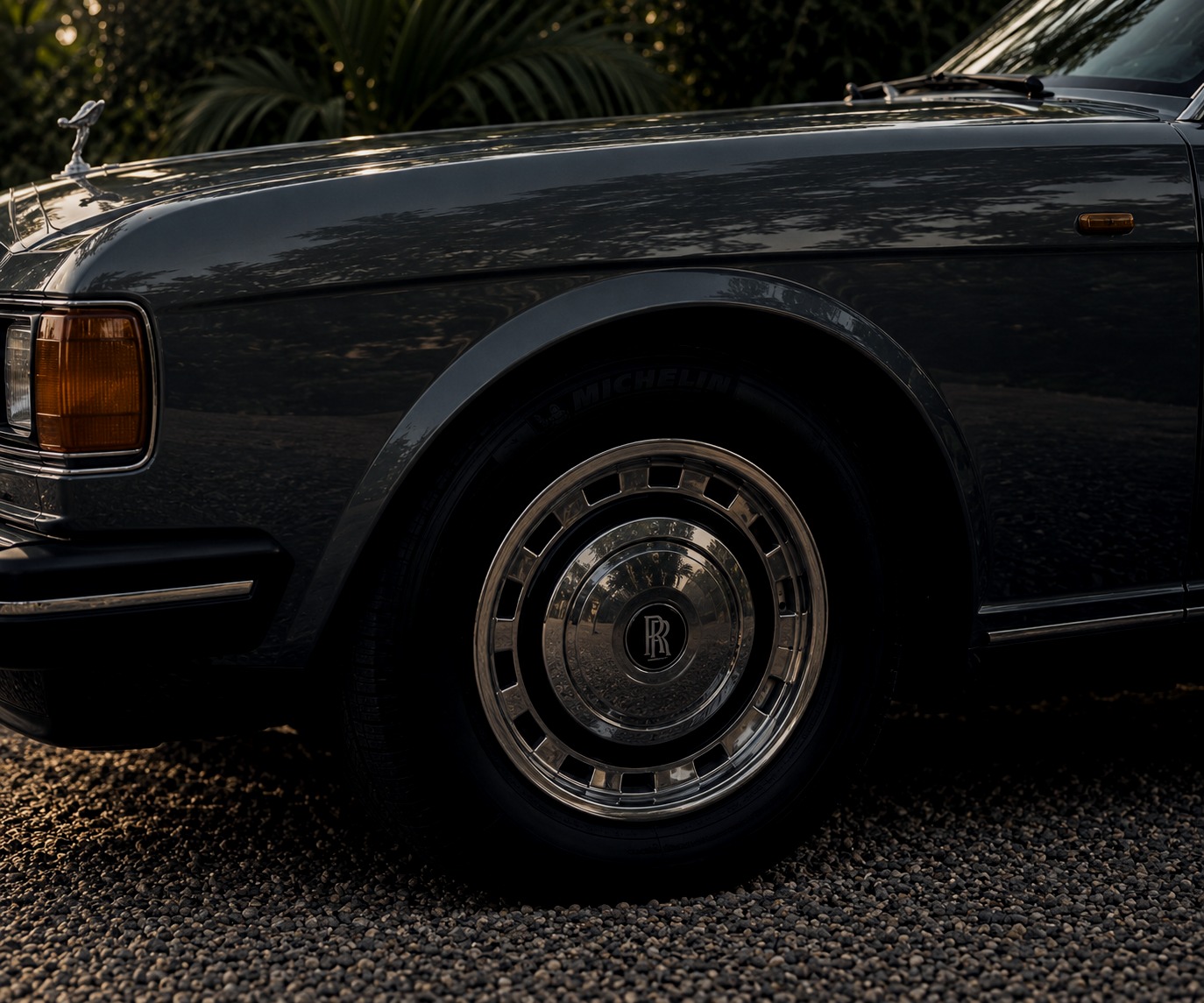 Wheel and Michelin tire detail